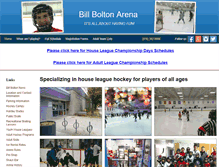 Tablet Screenshot of billboltonarena.ca